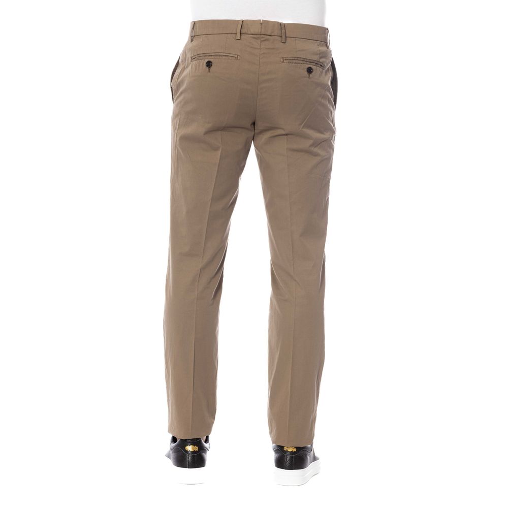 Trussardi Brown Cotton Men's Trouser
