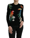 Cardigan cu mânecă lungă Dolce & Gabbana Black Bird din lână