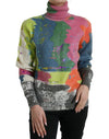 Pulover Dolce & Gabbana cu guler înalt din mohair multicolor