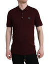 Dolce & Gabbana Maroon Collared Short Sleeves Polo T-shirt