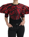 Dolce & Gabbana Jachetă scurtă cu model negru roșu