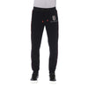 Pantaloni sport negri din bumbac Trussardi pentru bărbați