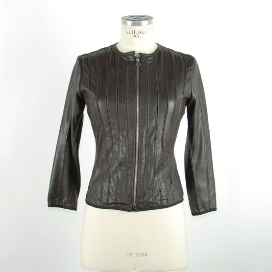 Emilio Romanelli Black Leather Women Jacket