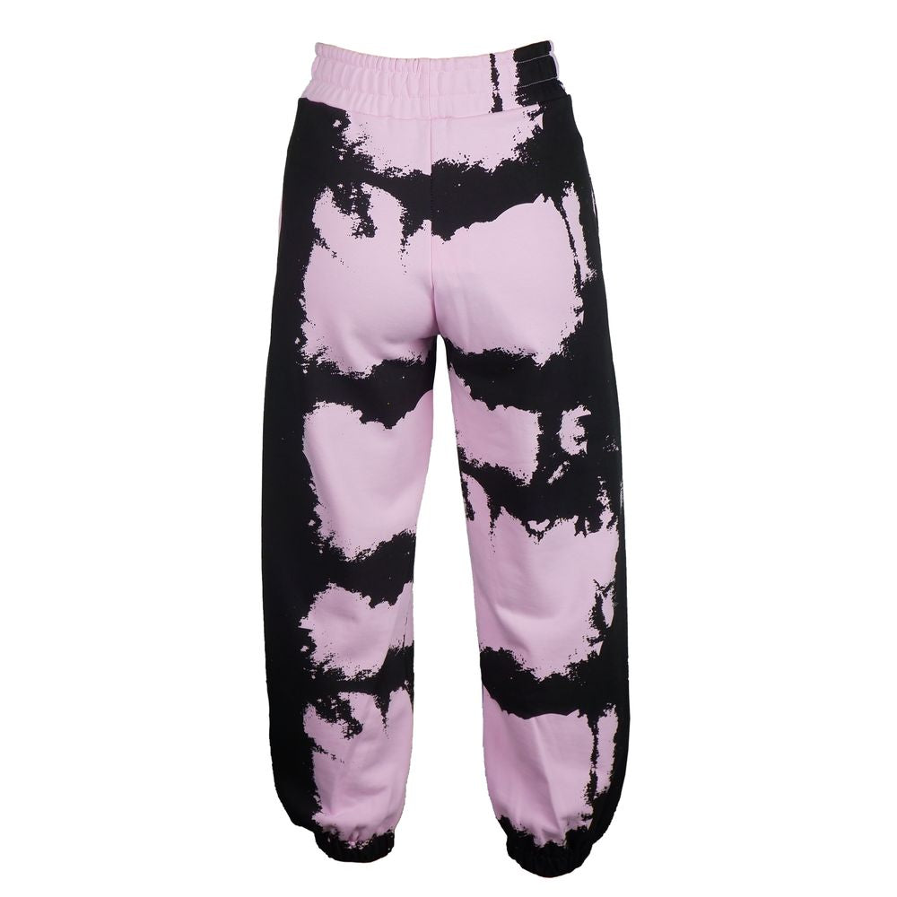 Pantaloni de trening roz din bumbac pentru femei Comme Des Fuckdown