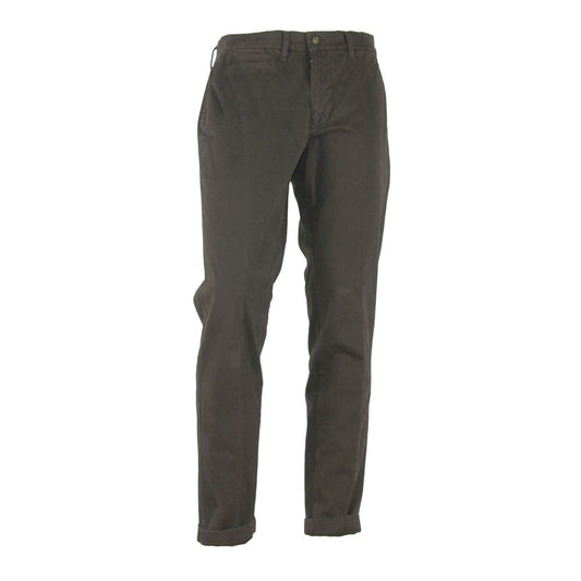Made in Italy Brown Cotton Men's Pant