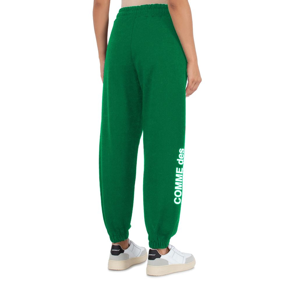 Pantaloni de trening verzi din bumbac Comme Des Fuckdown pentru femei
