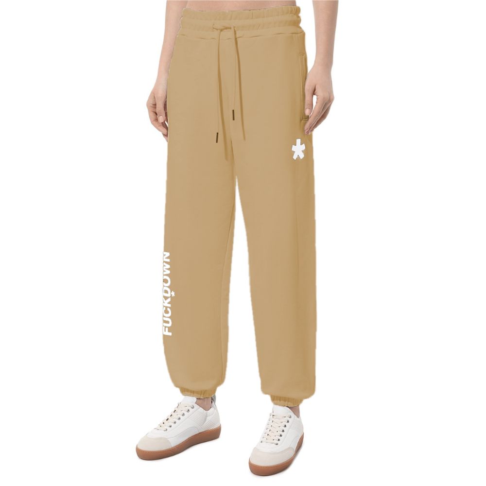 Pantaloni de damă din bumbac maro Comme Des Fuckdown