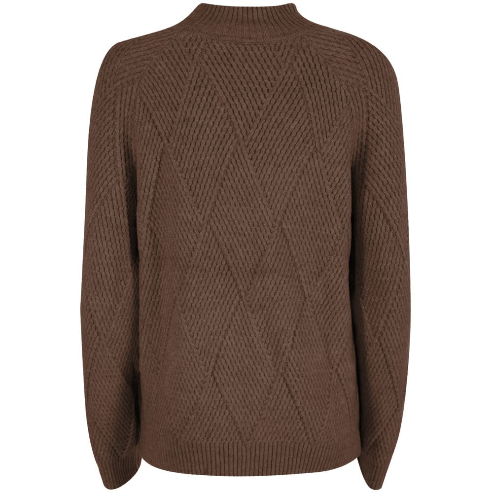 Yes Zee Brown Marabou Sweater