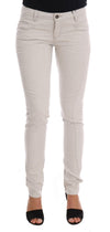 Costume National White Cotton Stretch Slim Jeans