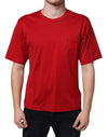 Tricou Dolce & Gabbana roșu din bumbac cu imprimeu DG Logo