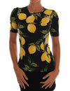 Dolce & Gabbana Multicolor Lemon Silk Stretch T-Shirt