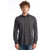 Baldinini Trend Gray Cotton Men Shirt Slim Fit Long Sleeve