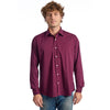 Baldinini Trend Burgundy Cotton Men Shirt