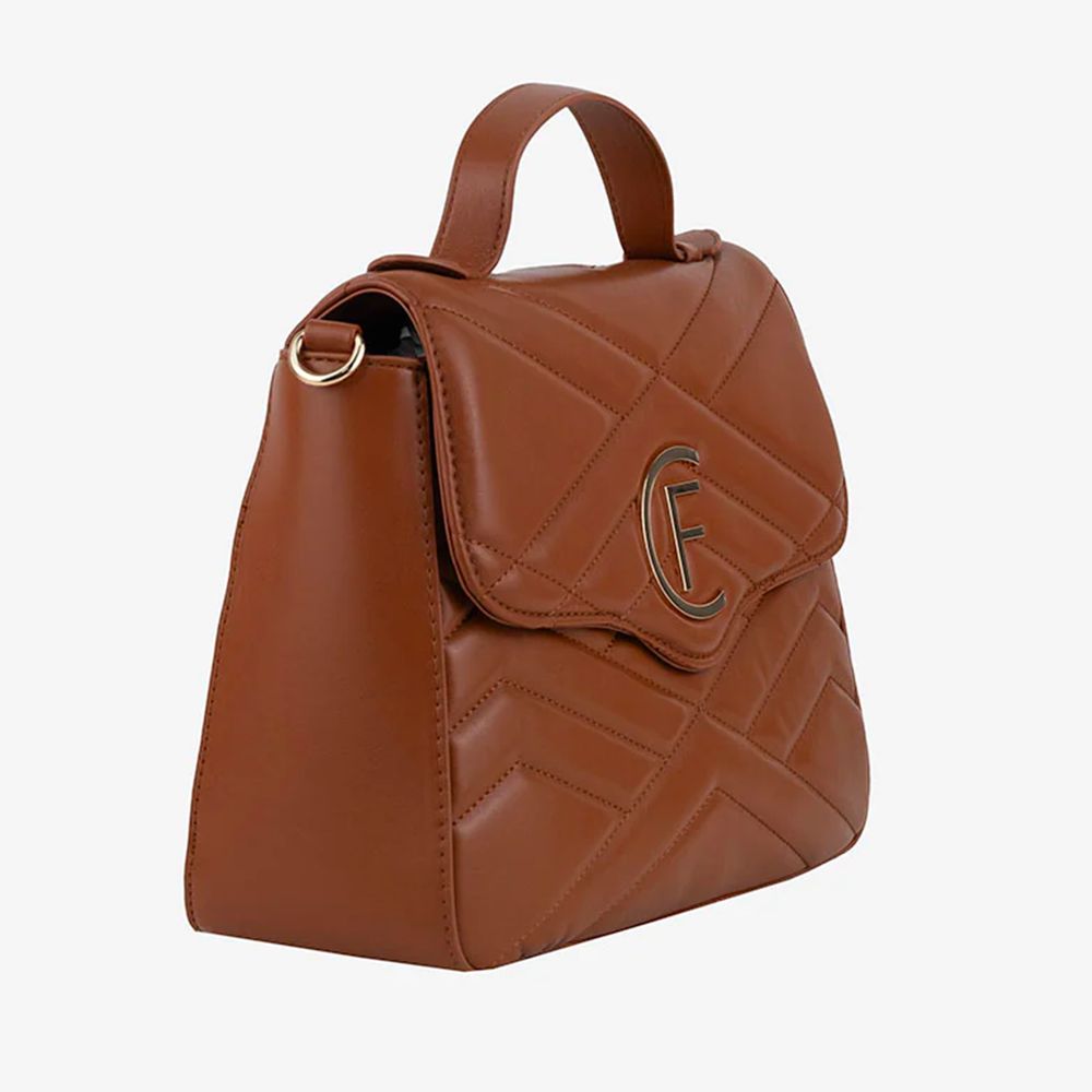 Geantă crossbody pentru femei din piele artificială maro CRISTINAEFFE