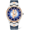 Police Blue Leather Dress Watch