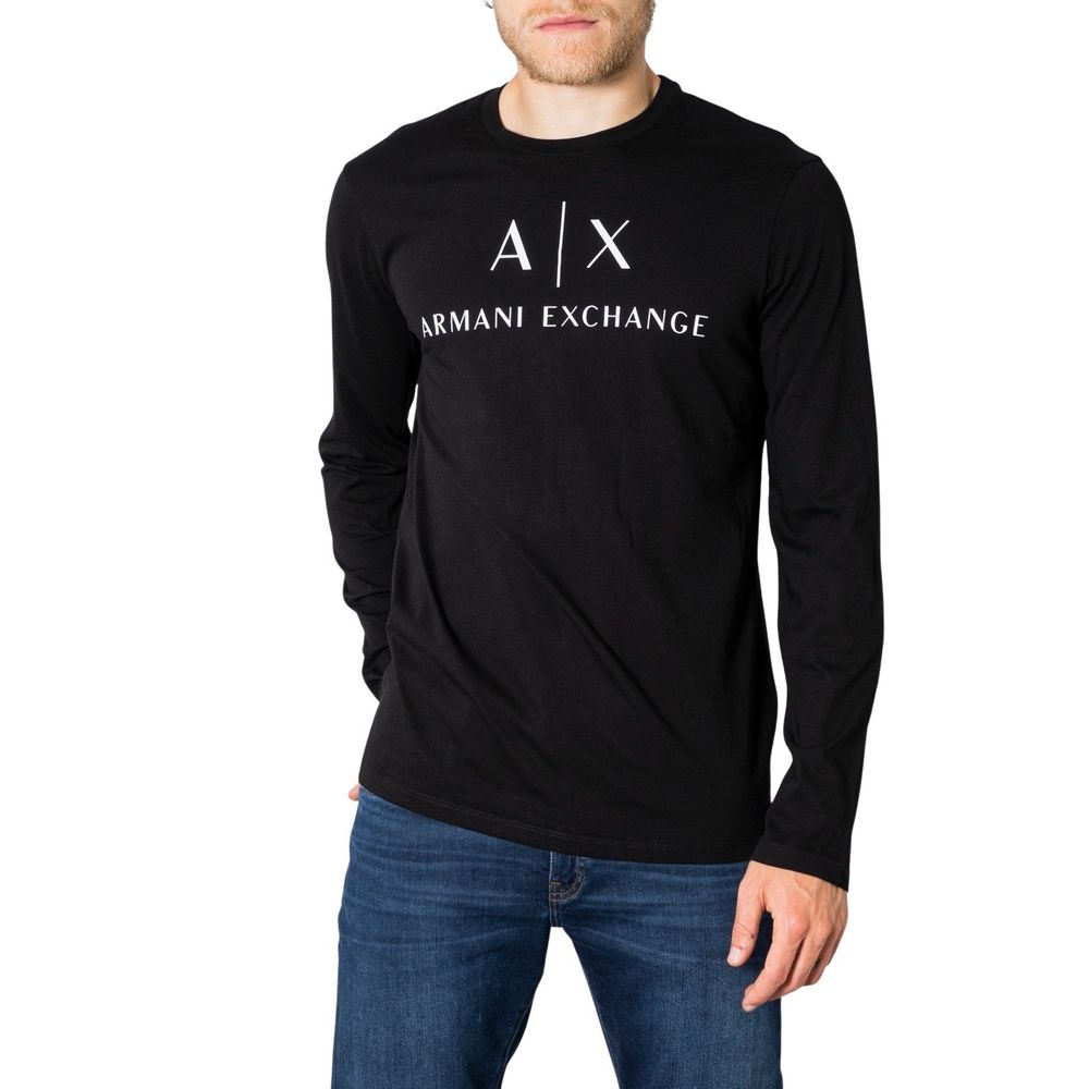 Armani Exchange - Mânecă lungă din bumbac negru