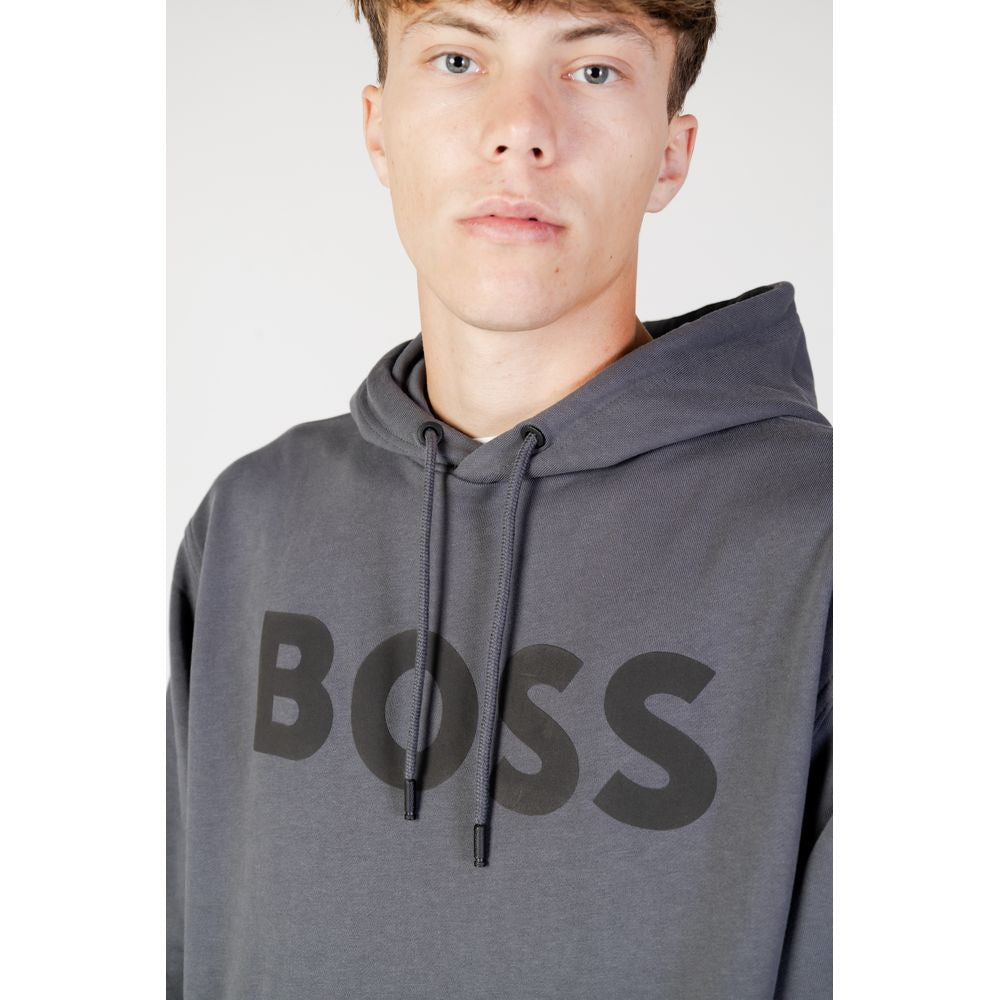 Hanorac Hugo Boss gri din bumbac