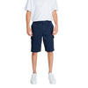 Armani Exchange Blue Cotton Bermuda Shorts