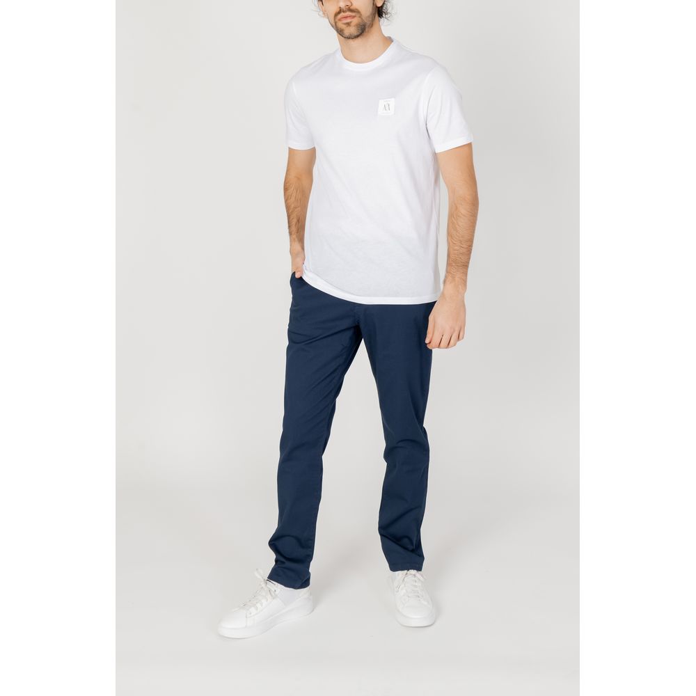 Armani Exchange Blue Cotton Pant