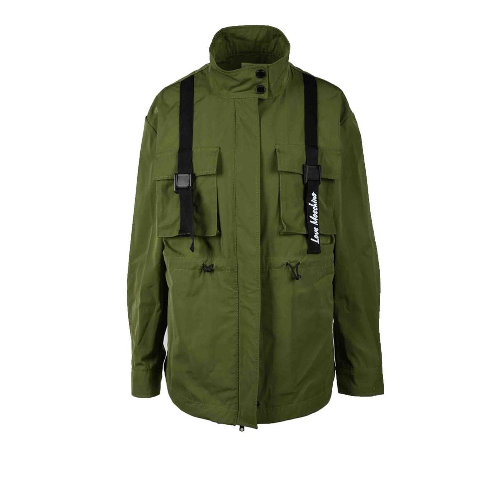 Geci și palton Love Moschino din poliester verde