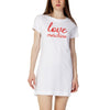 Love Moschino White Cotton Short Dress