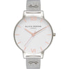 Olivia Burton Silver Stainless Steel Dress Watch