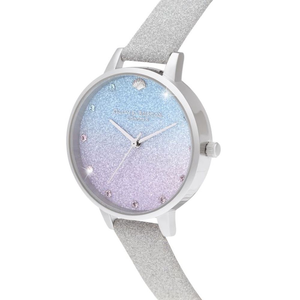 Ceas Olivia Burton din piele artificială gri