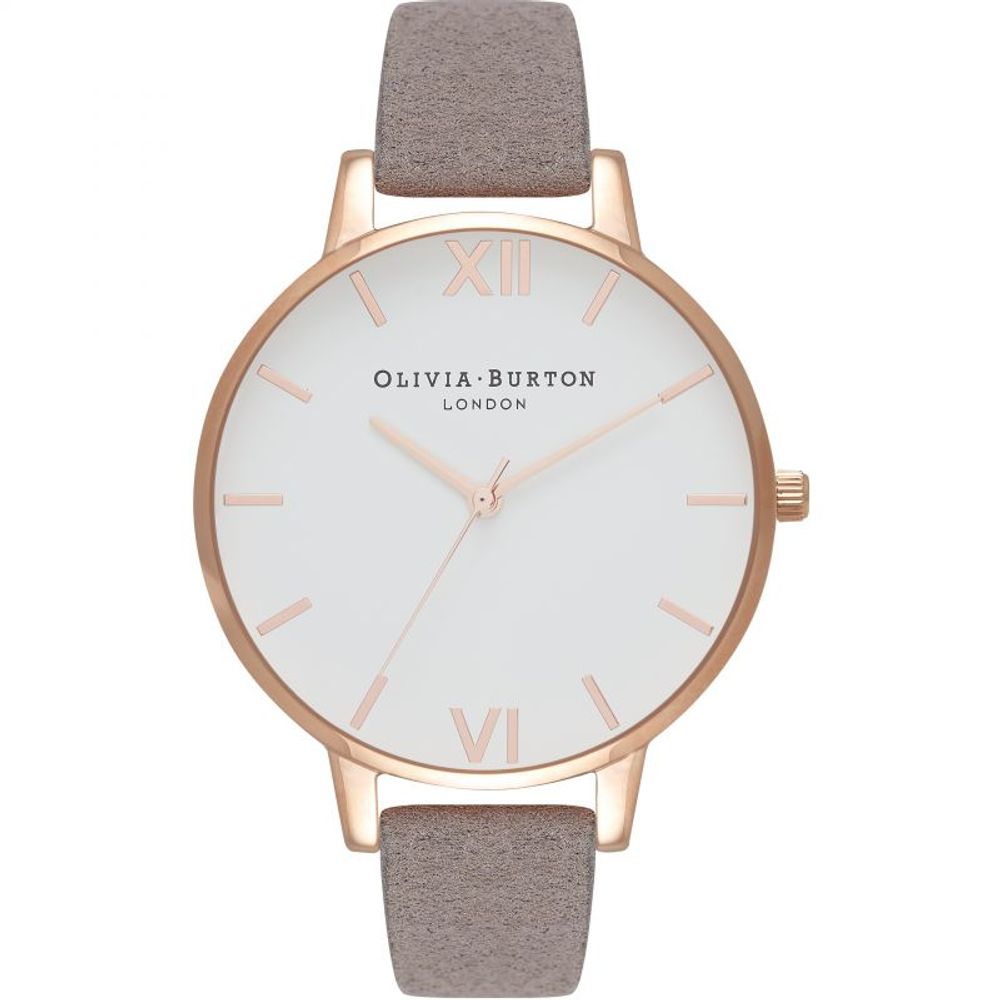 Ceas Olivia Burton din piele artificială gri