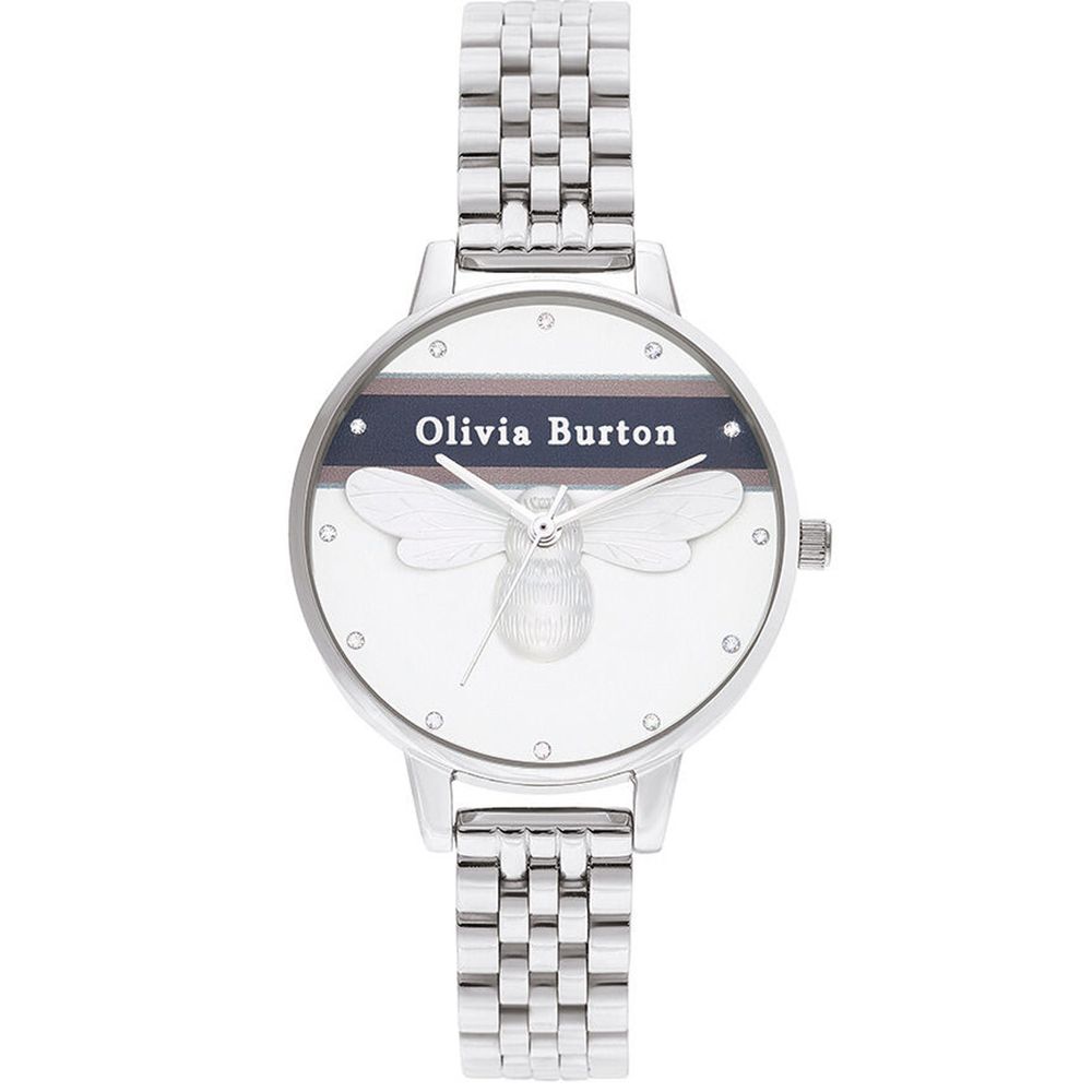 Ceas Olivia Burton din oțel inoxidabil argintiu