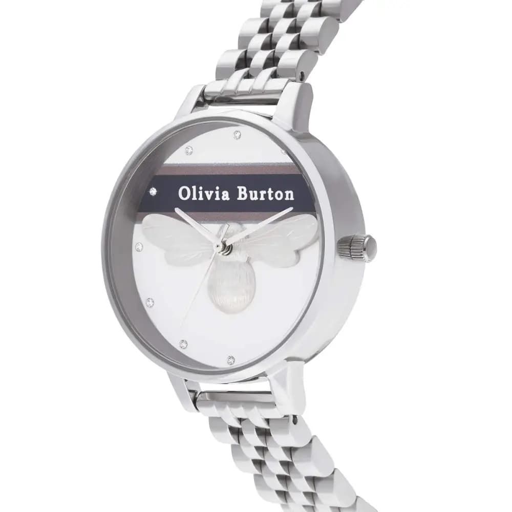 Ceas Olivia Burton din oțel inoxidabil argintiu