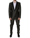 Dolce & Gabbana Black Stars Jacquard SICILIA 2 Piece Suit