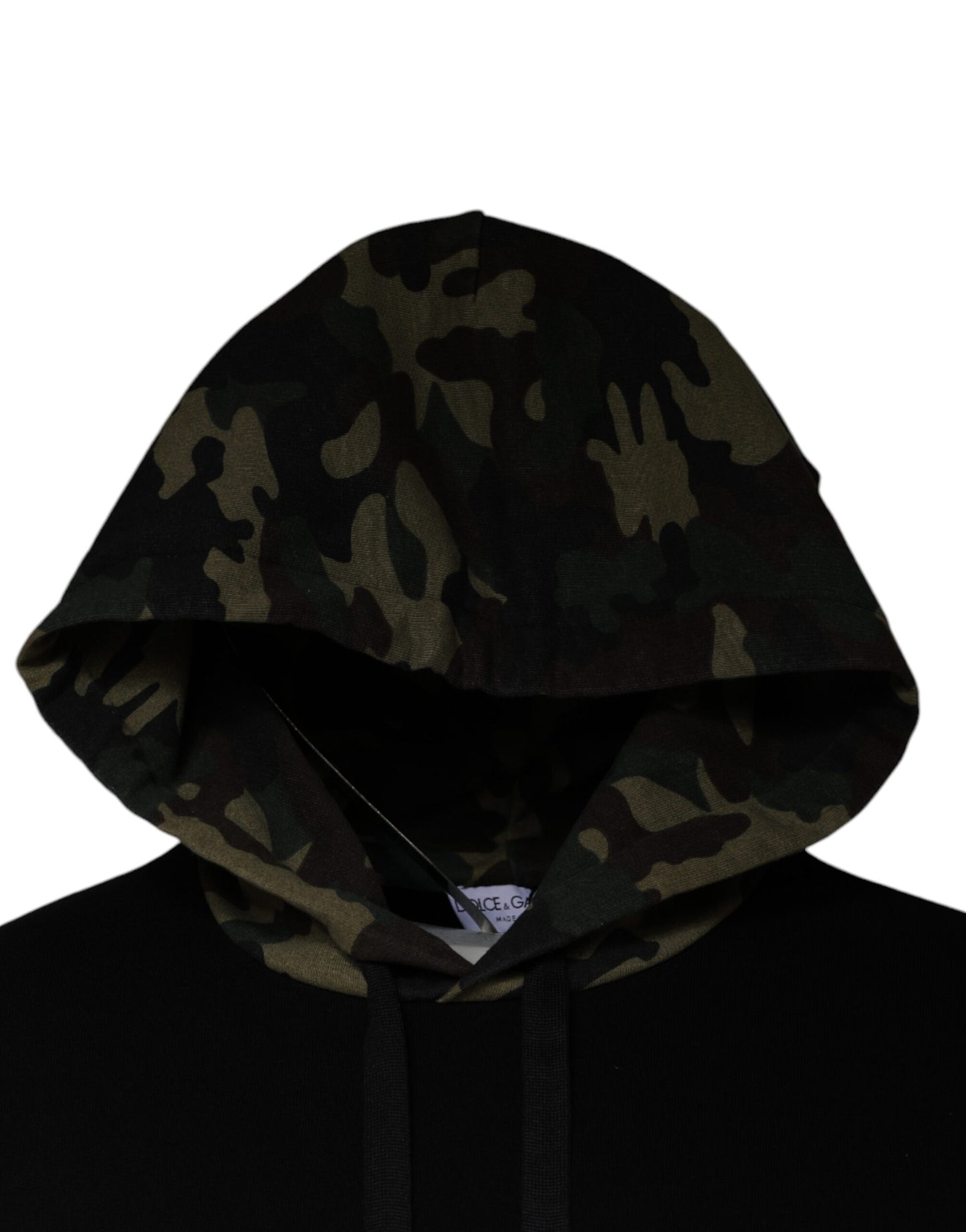 Hanorac cu glugă Dolce & Gabbana negru, model camuflaj