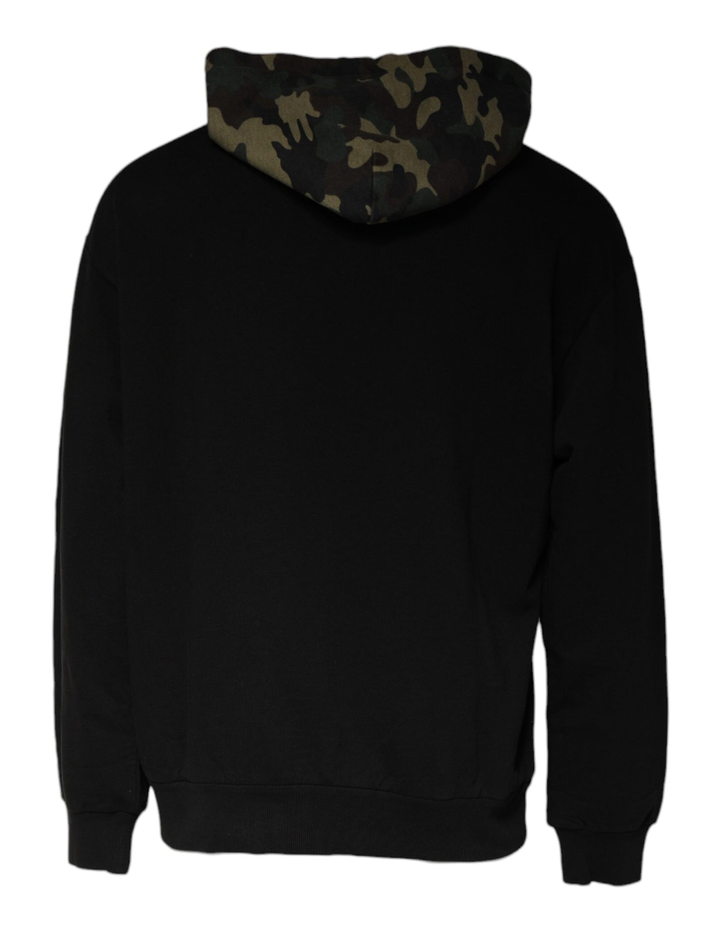 Hanorac cu glugă Dolce & Gabbana negru, model camuflaj