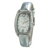 Chronotech Silver Leather Dress Watch