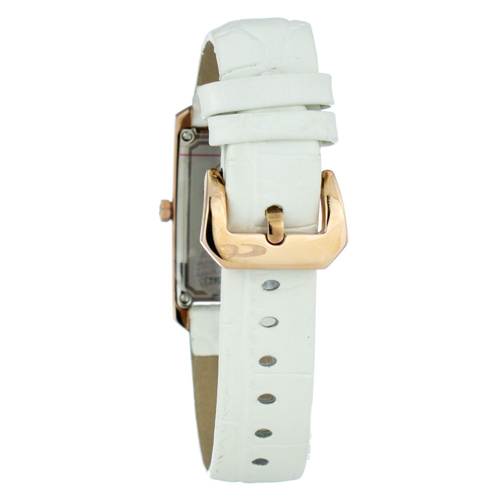 Chronotech White Leather Dress Watch