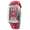 Chronotech Red Leather Dress Watch