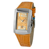 Chronotech Orange Leather Dress Watch