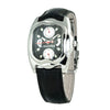 Chronotech Black Leather Dress Watch