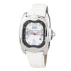 Chronotech White Leather Dress Watch