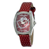 Chronotech Red Leather Dress Watch