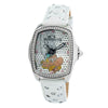 Chronotech White Leather Dress Watch