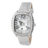 Chronotech Silver Leather Dress Watch