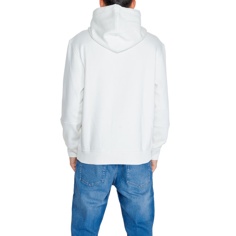 Hanorac Calvin Klein Jeans din bumbac crem