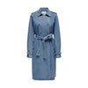 Only Blue Cotton Trench Coat