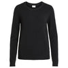 Vila Clothes Black Viscose Sweatshirt