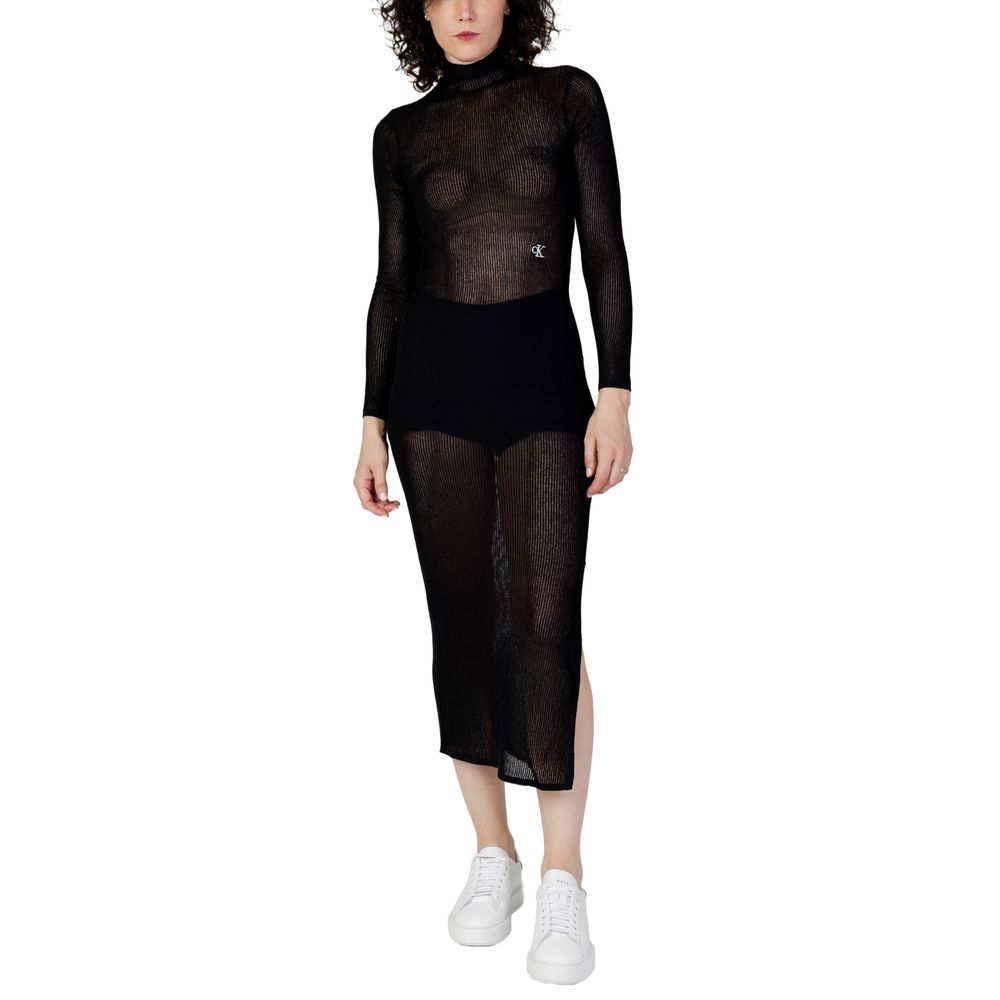 Calvin Klein Jeans Marabou Long Black