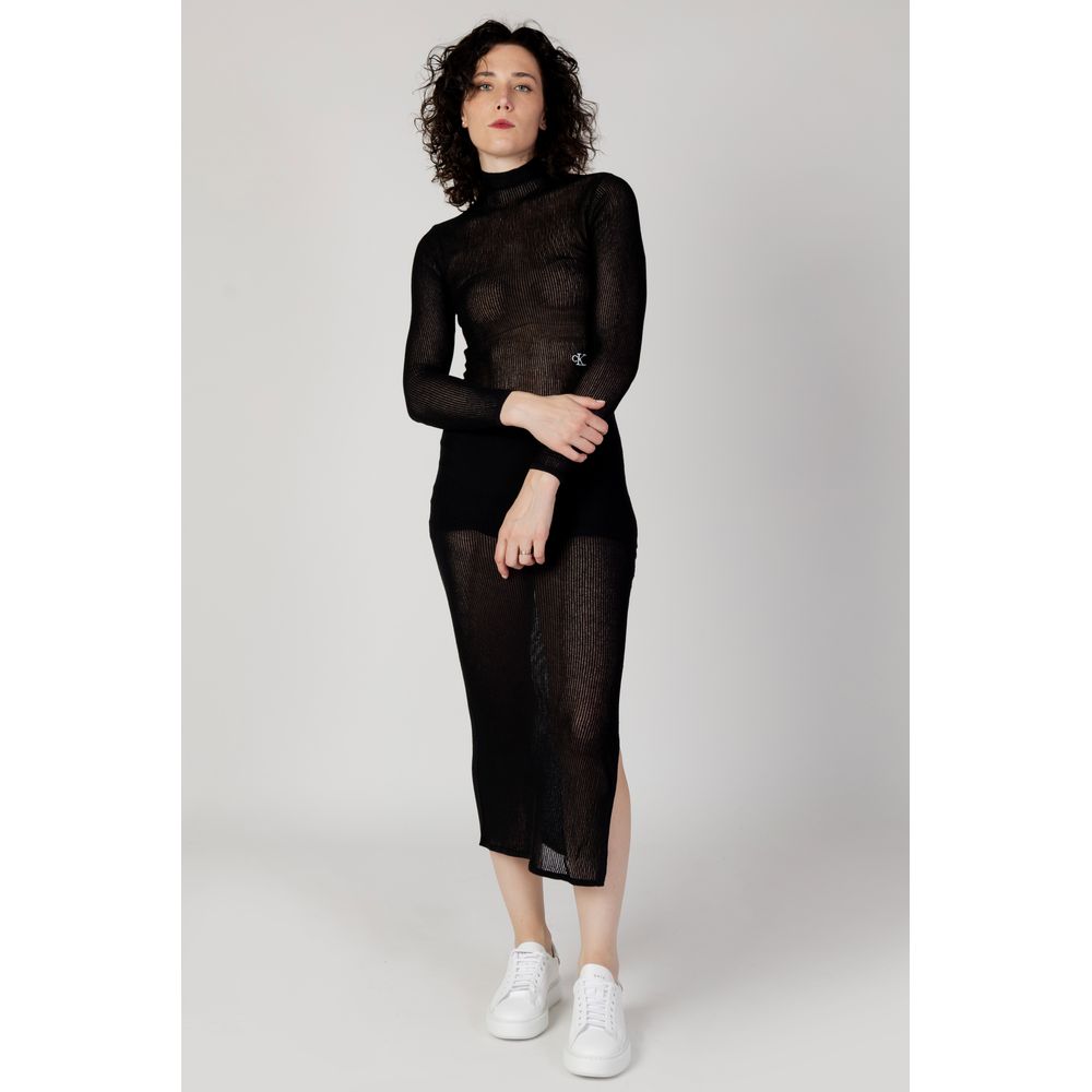 Calvin Klein Jeans Marabou Long Black