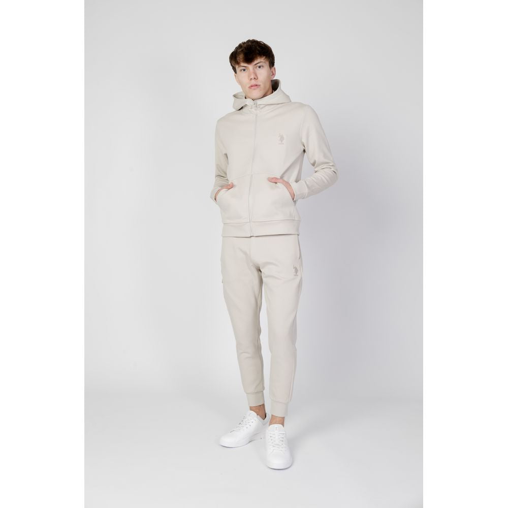Hanorac bej din bumbac US POLO ASSN.
