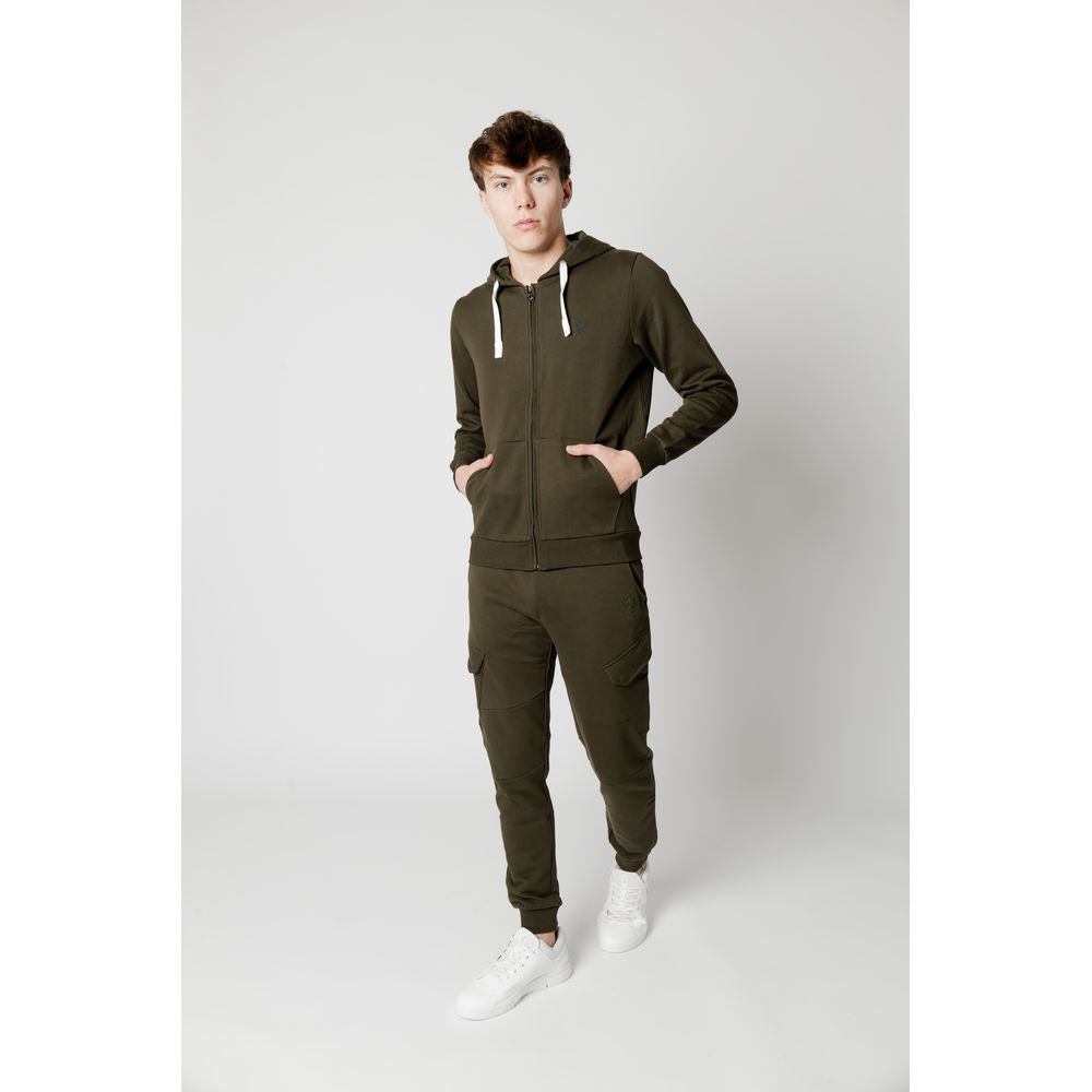 Hanorac verde din bumbac US POLO ASSN.