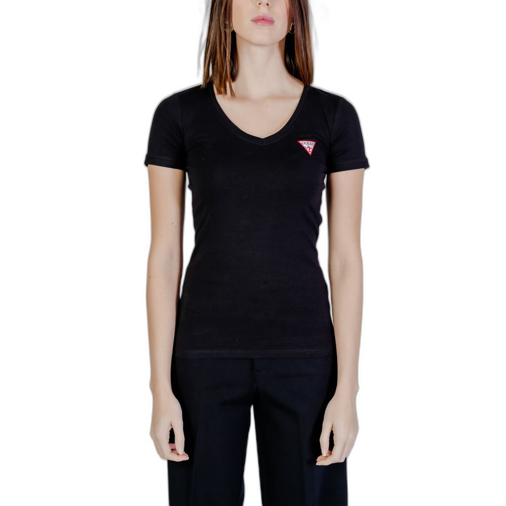 Tricou Guess negru din bumbac